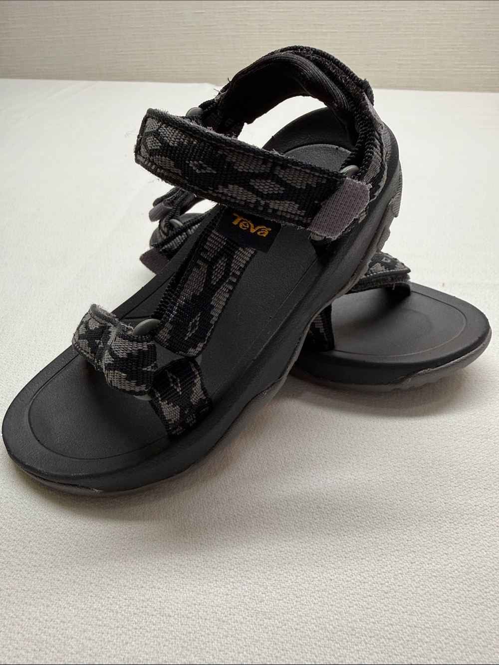 Teva Black and Gray Patterned Kids' Sport Sandals
